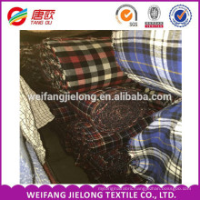 2016 cotton flannel fabric wholesale 100% cotton flannel shirt printed plaid flannel fabric